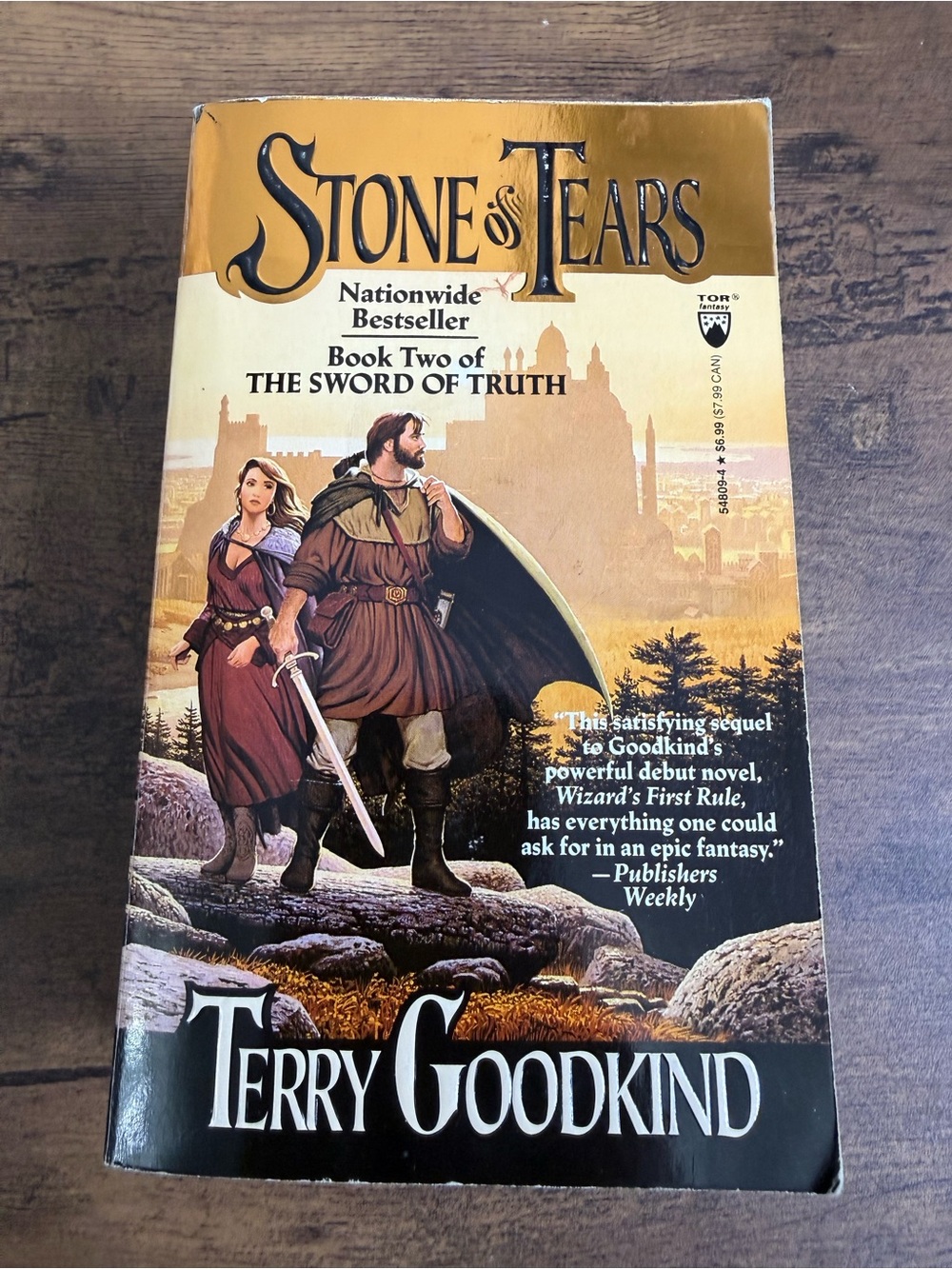 📚3 for 12📚 Stone of Tears by Terry Goodkind Paperback Book - Gold/Black Cover
